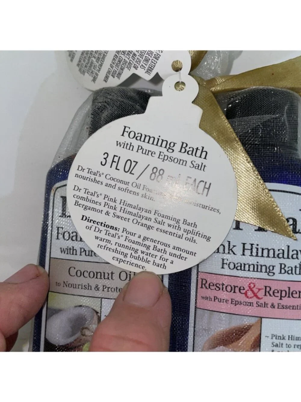 Dr Teal's Foaming Bath 2pk Coconut Oil / Restore & Replenish 3 fl oz ea